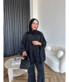 Yıkamalı Eşofman Takım - Siyah
