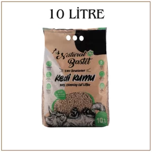 Natural Bastet Topaklanan Çam Pelet Kedi Kumu 10 Litre