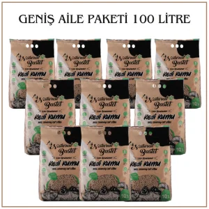 Natural Bastet Topaklanan Çam Pelet Kedi Kumu 100 Litre