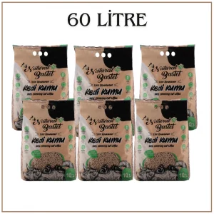 Natural Bastet Topaklanan Çam Pelet Kedi Kumu 60 Litre