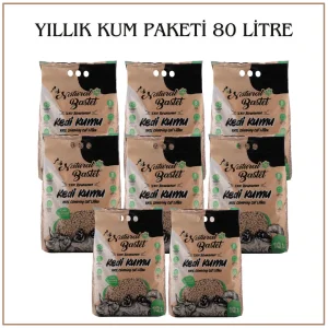 Natural Bastet Topaklanan Çam Pelet Kedi Kumu 80 Litre