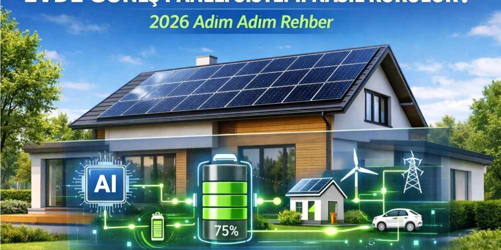 Evde Güneş Paneli Sistemi Nasıl Kurulur? 2026 Adım Adım Rehber