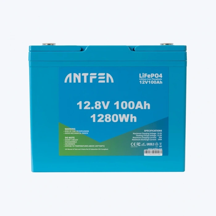 ANTFEA 12.8V 100Ah ABS Lityum Akü Akıllı Ekran Bluetooth LiFePo4