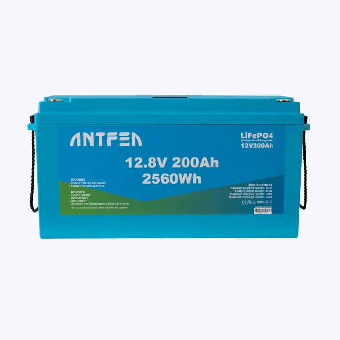 ANTFEA 12.8V 200Ah ABS Lityum Akü Akıllı Ekran Bluetooth LiFePo4