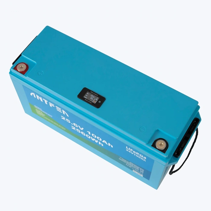 ANTFEA 25.6V 100Ah ABS Lityum Akü Akıllı Ekran Bluetooth LiFePo4