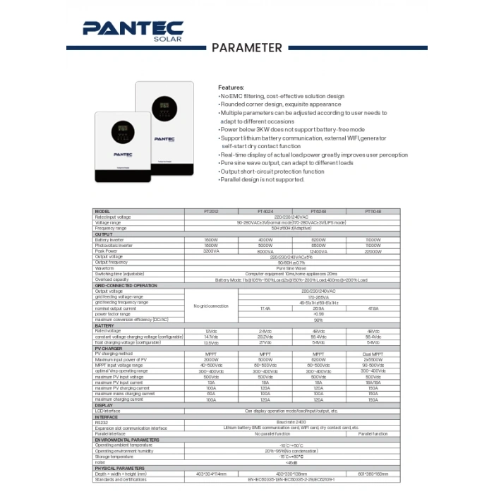 Pantec 6.2kw Mppt Akıllı İnverter