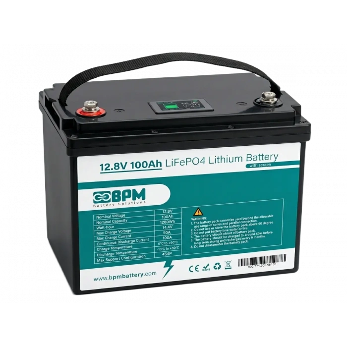 BPM 12,8V 100AH LiFePO4 Lityum Akü-Bluetooth