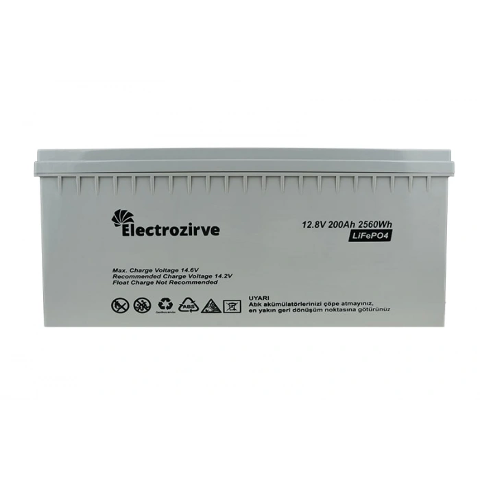 ELC-YRH-BOX Electrozirve 12.8V 200Ah Lityum (LiFePO4) Batarya