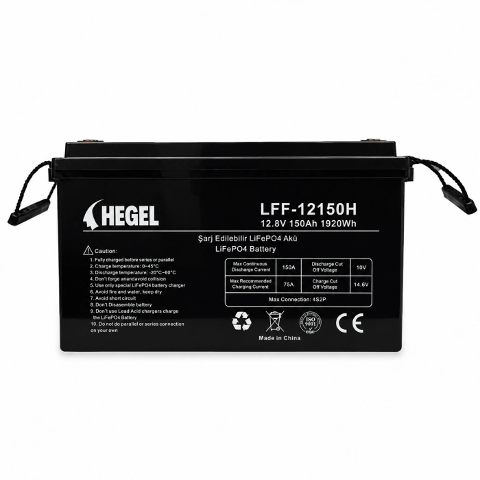 HEGEL LİFEPO4 LİTYUM AKÜ 12.8V 150AH