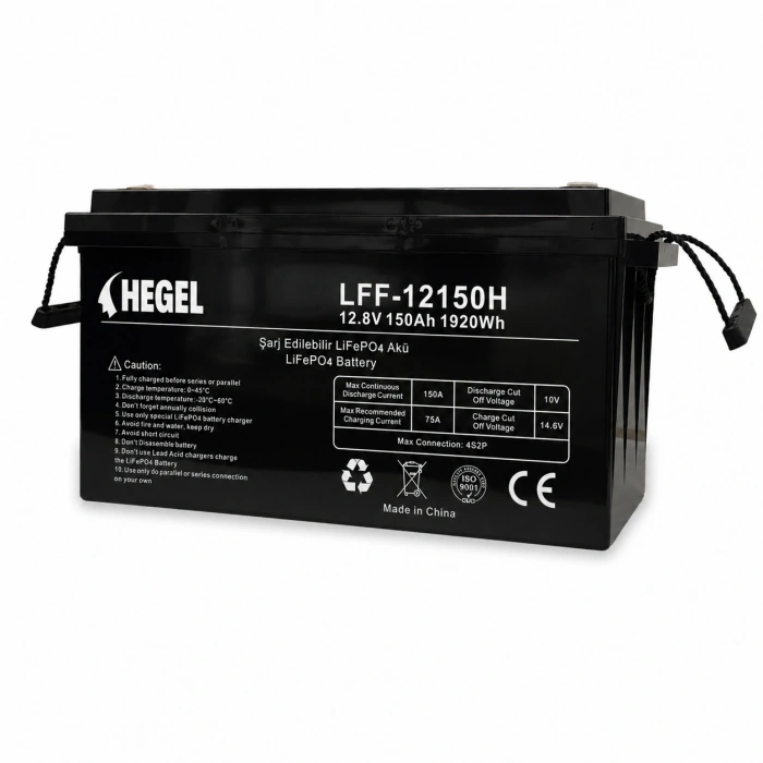 HEGEL LİFEPO4 LİTYUM AKÜ 12.8V 150AH