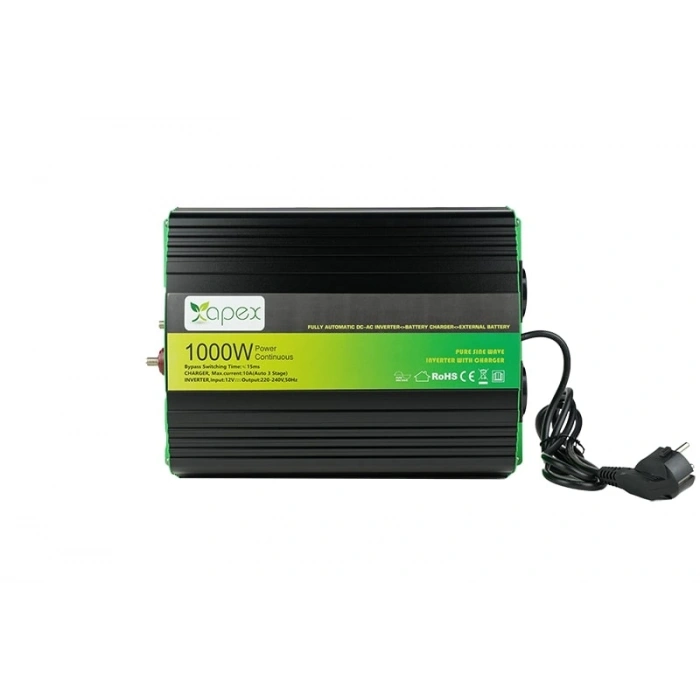 NPS1000-12 Apex 1000W Şarjlı Tam Sinüs İnverter 12V