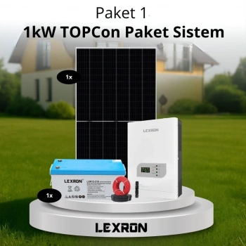 1kW JEL AKÜLÜ SOLAR PAKET SİSTEM (PAKET 1)