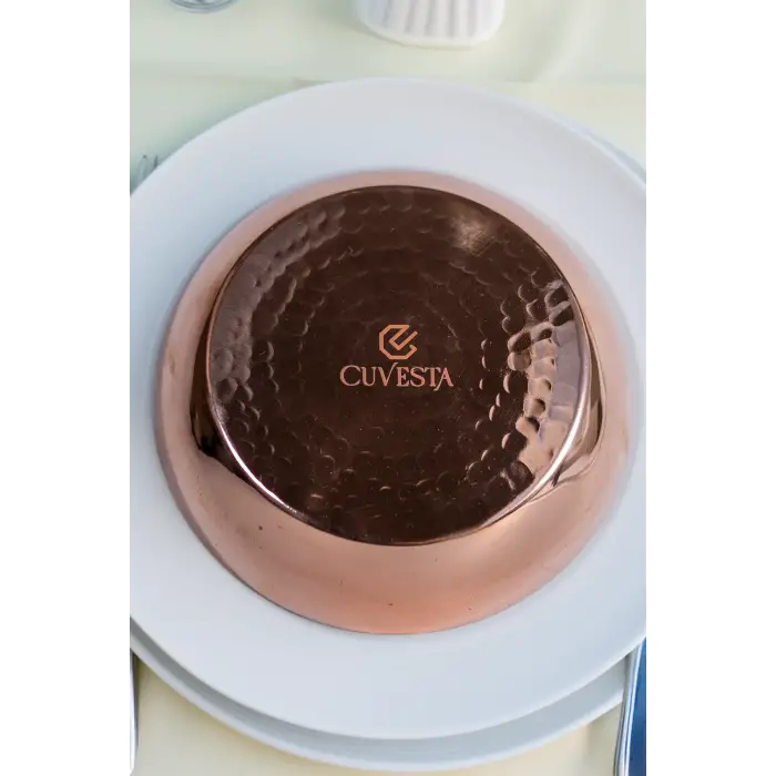 Cuvesta El Yapımı Bakır Tabak Sağlıklı ve Modern Sunumlar İçin 20x4cm 1.2mm