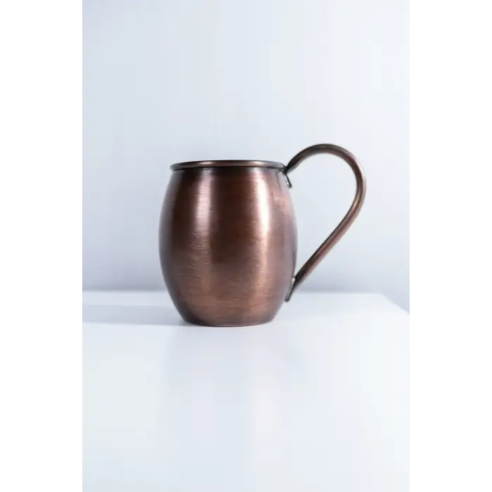 Cuvesta Modern El Yapımı Modern Bakır Bardak Oksit Renk 8x10cm