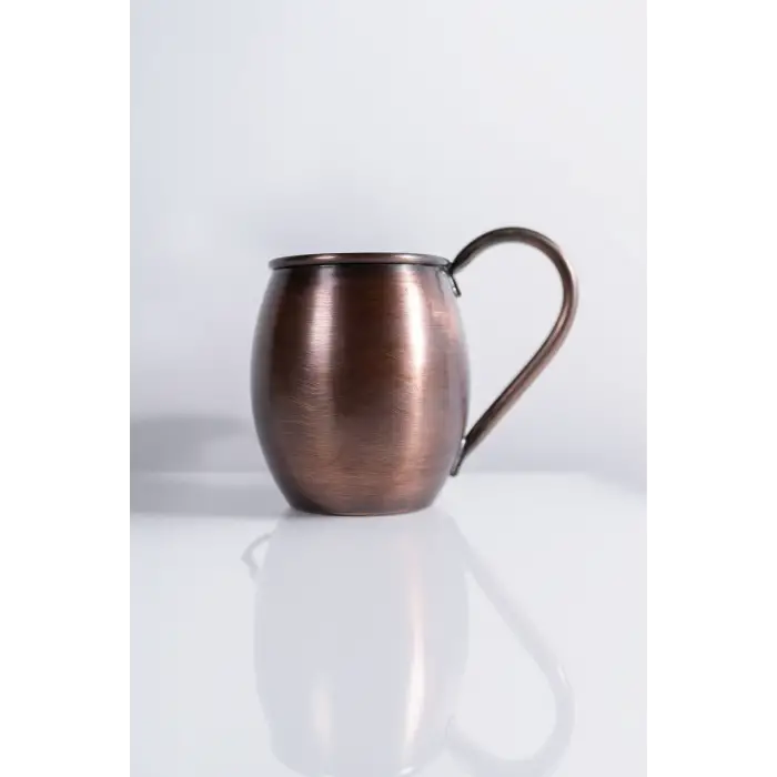 Cuvesta Modern El Yapımı Modern Bakır Bardak Oksit Renk 8x10cm