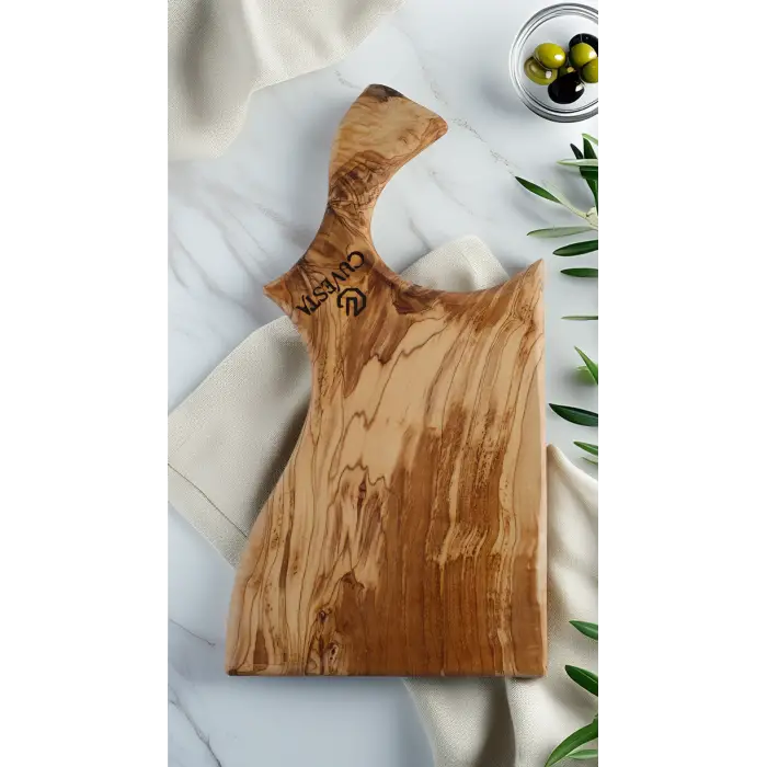Cuvesta Zeytin Ağacı El Yapımı Balta Şekli Kesme Tahtası 35x18 cm