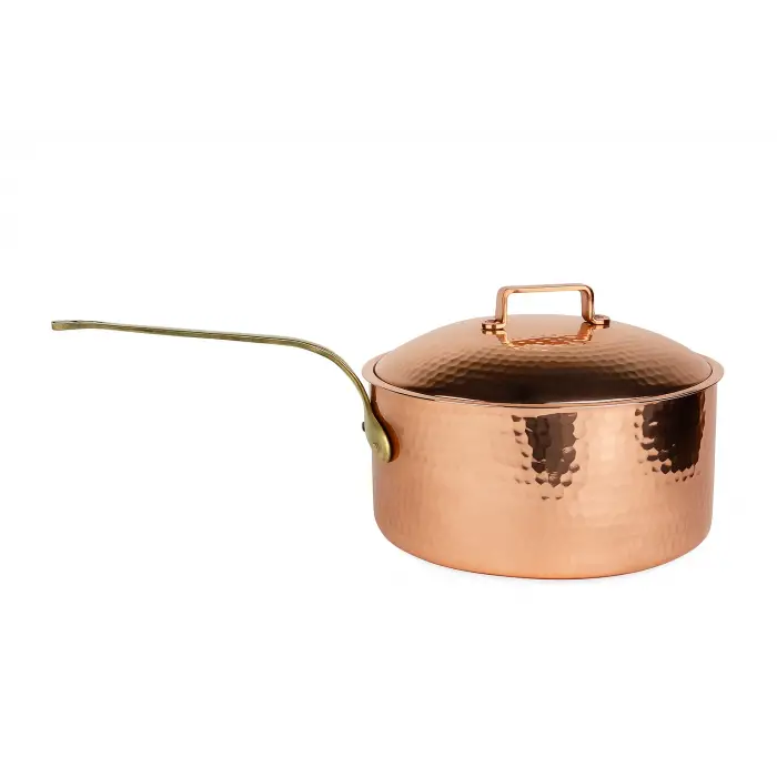 Cuvesta El Yapımı Bakır Dövme Desenli Sütlük ve Sosluk 20×10cm 1.5mm