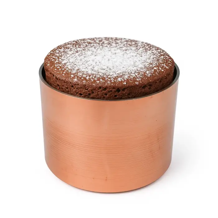 Cuvesta El Yapımı Modern Bakır Sufle ve Sütlaç Kabı 8×6cm 1.5mm