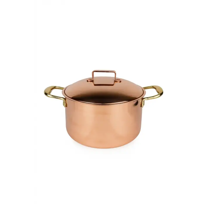 Cuvesta El Yapımı Şef Tipi Bakır Modern Tencere 20×10cm 1.5mm
