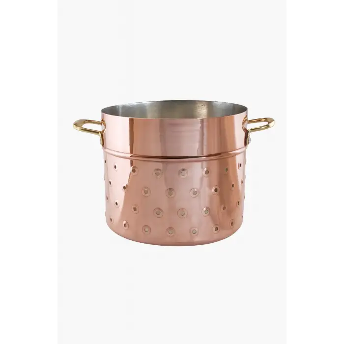 Cuvesta El Yapımı Şef Tipi Büyük Bakır Süzgeç 24x18CM 1.5mm