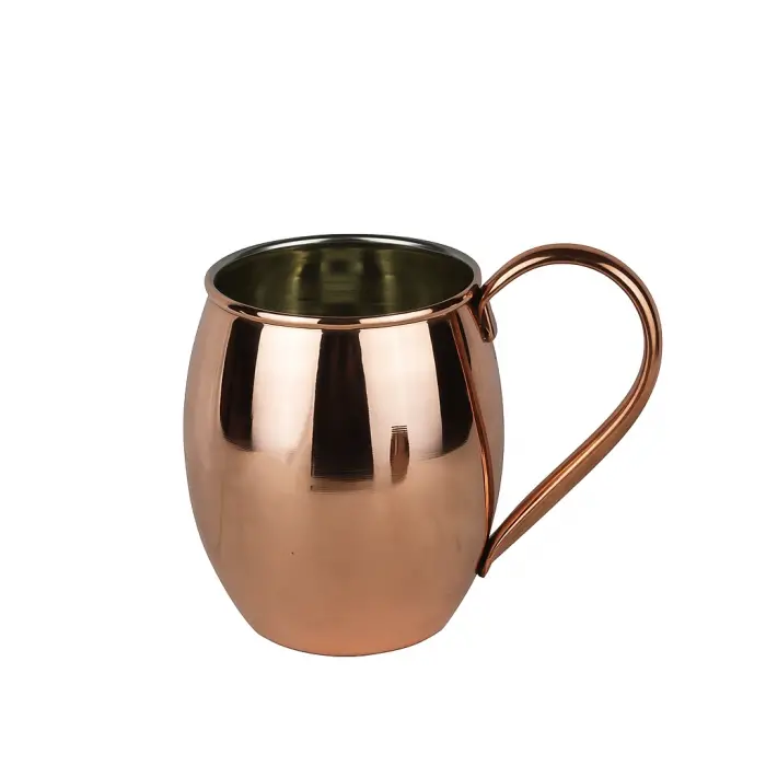Cuvesta Modern El Yapımı Modern Bakır Bardak Kırmızı Renk 8x10cm