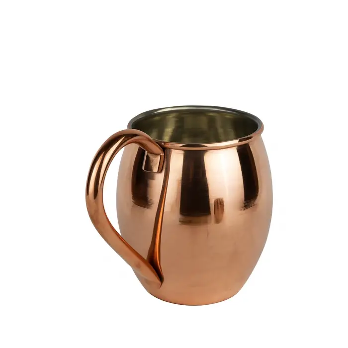 Cuvesta Modern El Yapımı Modern Bakır Bardak Kırmızı Renk 8x10cm