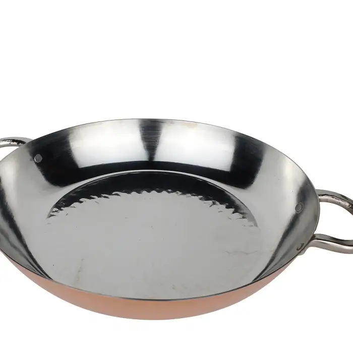 Cuvesta Modern El Yapımı Şef Tipi Bakır Geniş Tava 30×5 cm 1.5mm