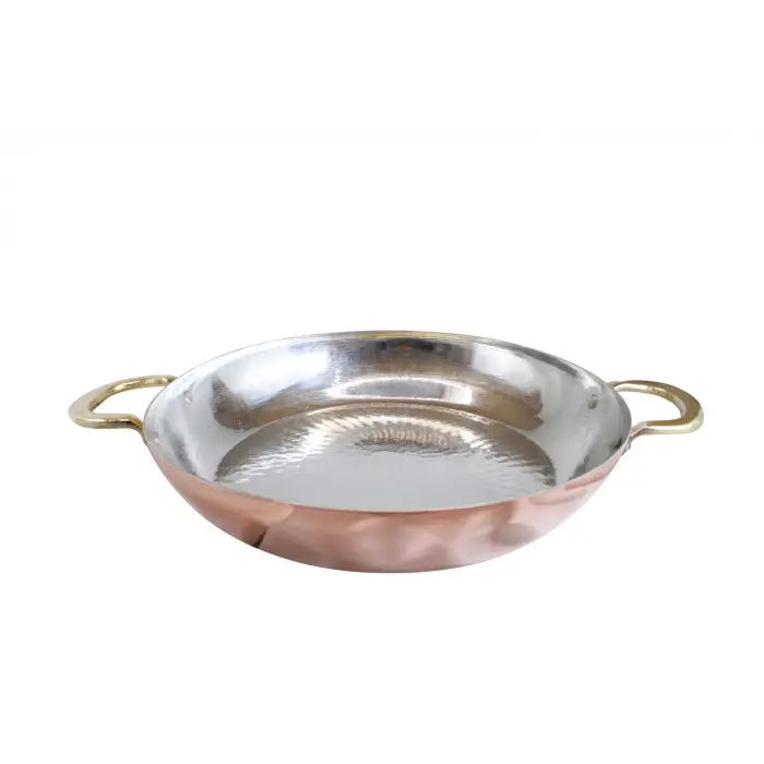 Cuvesta Modern Şef Tipi El Yapımı Bakır Yuvarlak Tava 30×5cm 1.5mm