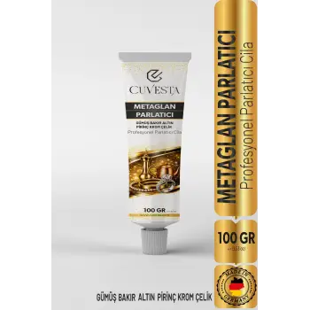Cuvesta Metaglan Parlatıcı Pirinç/Bakır/Nikel/Hafif Metaller/Altın/Gümüş/Krom Parlatma Cilası 100gr.