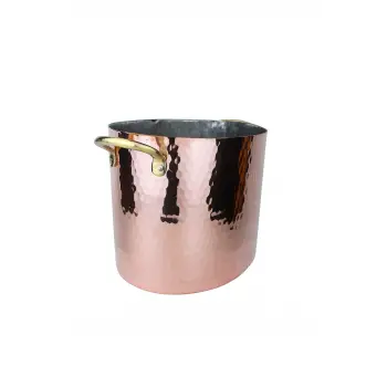 Cuvesta El Yapımı ve Modern Tasarım Oval Bakır Buz Kovası 26x20CM 1.5mm