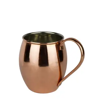 Cuvesta Modern El Yapımı Modern Bakır Bardak Kırmızı Renk 8x10cm