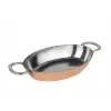 Cuvesta El Yapımı Şef Tipi Bakır Oval Tava 30x20cm 1.5mm