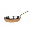 Cuvesta El Yapımı Şef Tipi Modern Bakır Oval Sote Tavası 30x20cm 1.5mm