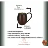 Cuvesta Modern El Yapımı Modern Bakır Bardak Oksit Renk 8x10cm