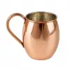 Cuvesta Modern El Yapımı Modern Bakır Bardak Kırmızı Renk 8x10cm