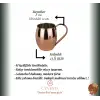 Cuvesta Modern El Yapımı Modern Bakır Bardak Kırmızı Renk 8x10cm