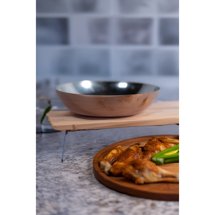 Cuvesta El Yapımı Bakır Tabak Sağlıklı ve Modern Sunumlar İçin 20x4cm 1.2mm