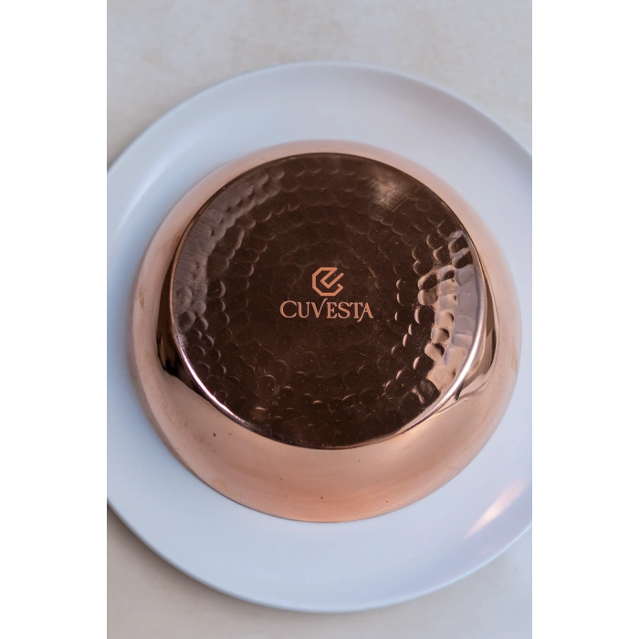 Cuvesta El Yapımı Bakır Tabak Sağlıklı ve Modern Sunumlar İçin 20x4cm 1.2mm