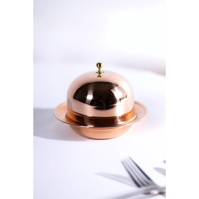Cuvesta Modern El Yapımı Bakır Lokumluk ve Şekerlik 9×5cm