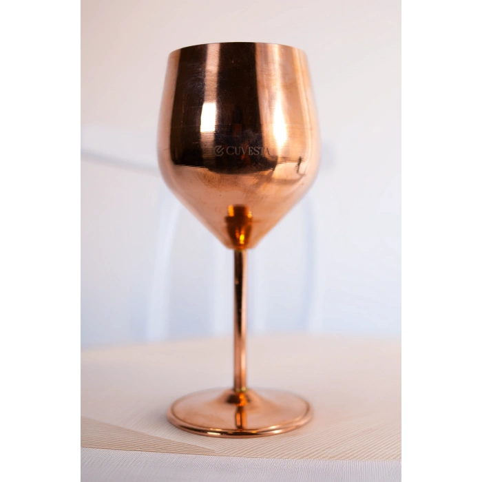 Cuvesta Şık,Modern El Yapımı Bakır Kırmızı Kokteyl Bardak 20x8cm