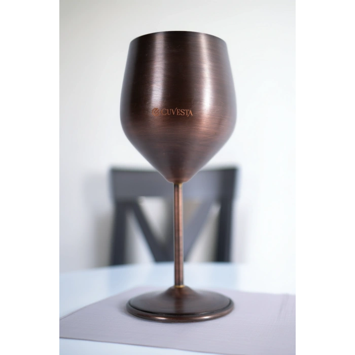 Cuvesta Modern El Yapımı Bakır Oksit Renk Kokteyl Bardak 20x8cm