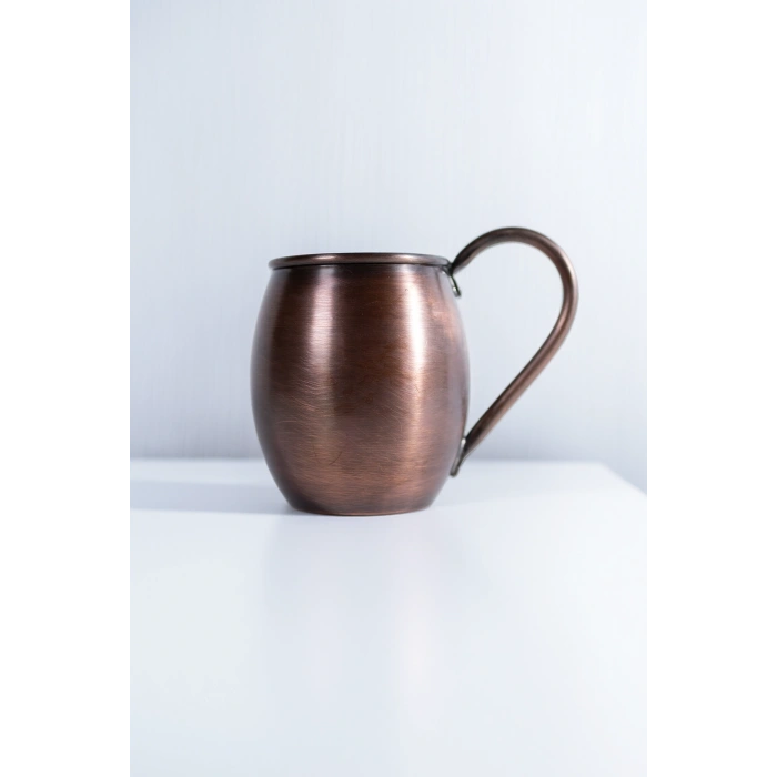 Cuvesta Modern El Yapımı Modern Bakır Bardak Oksit Renk 8x10cm