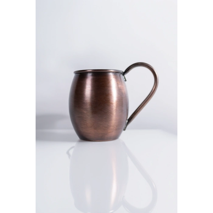 Cuvesta Modern El Yapımı Modern Bakır Bardak Oksit Renk 8x10cm