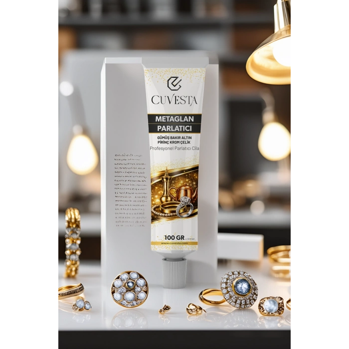 Cuvesta Metaglan Parlatıcı Pirinç/Bakır/Nikel/Hafif Metaller/Altın/Gümüş/Krom Parlatma Cilası 100gr.
