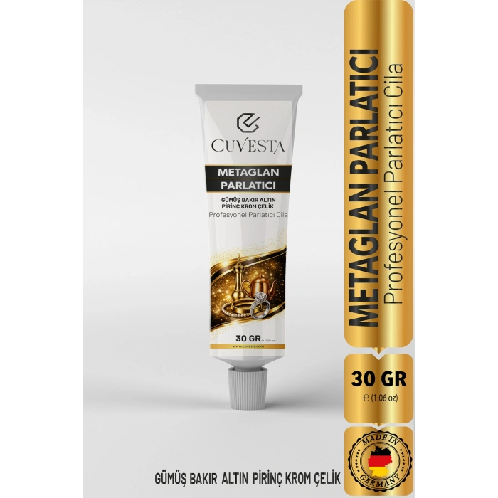 Hediyelik Toptan Cuvesta Metaglan Parlatıcı Pirinç/Bakır/Nikel/Hafif Metaller/Altın/Gümüş/Krom Parlatma Cilası 30gr.