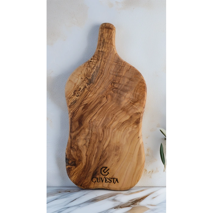 Cuvesta Zeytin Ağacı El Yapımı Sunum Kesme Tahtası 32x15 Cm