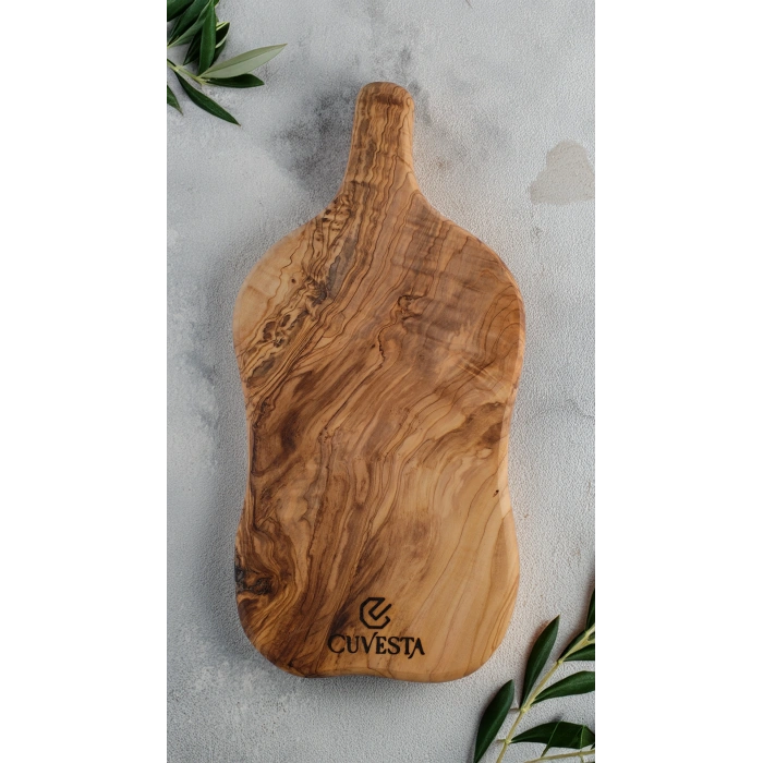 Cuvesta Zeytin Ağacı El Yapımı Sunum Kesme Tahtası 32x15 Cm