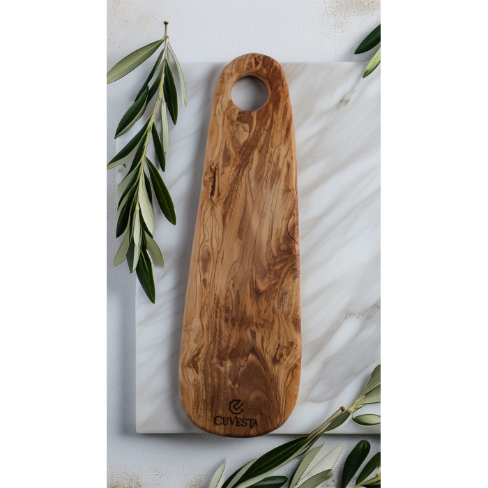 Cuvesta Zeytin Ağacı Doğal El Yapımı Sunum Tahtası 45x14 Cm