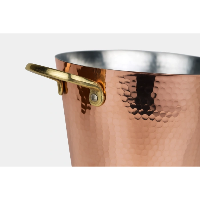 Cuvesta El Yapımı Bakır Buz Kovası Modern Sunumlar İçin 20x20