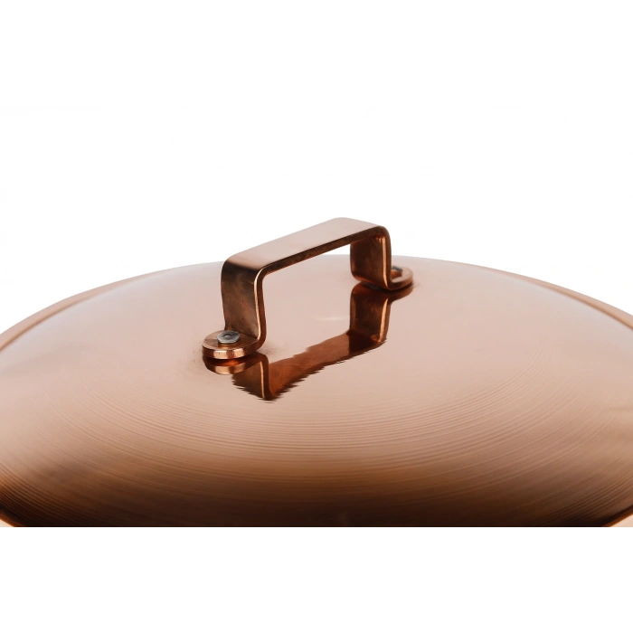 Cuvesta El Yapımı Bakır Kapaklı Sote ve Sos Tavası 25×9cm